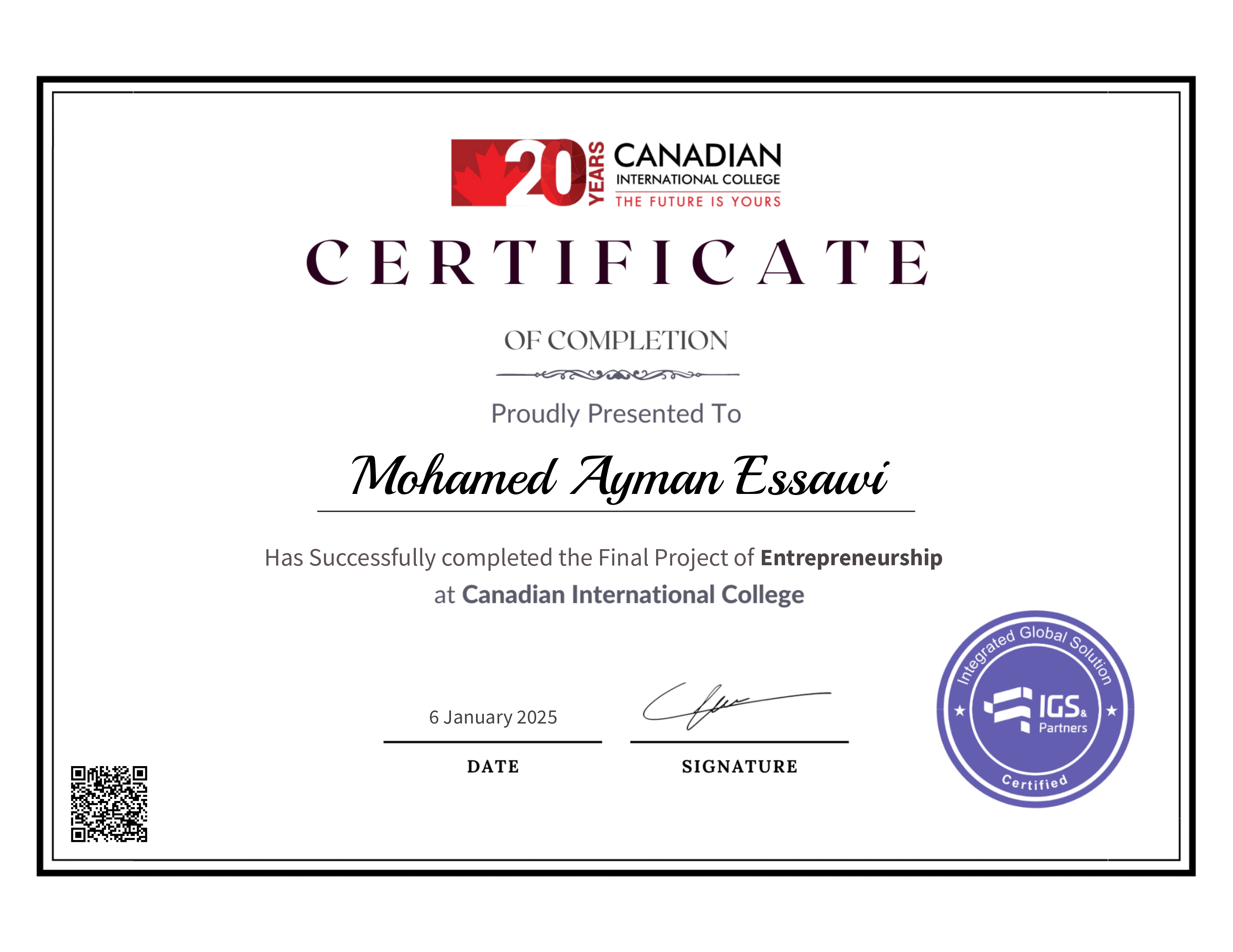 Entrepreneurship Course