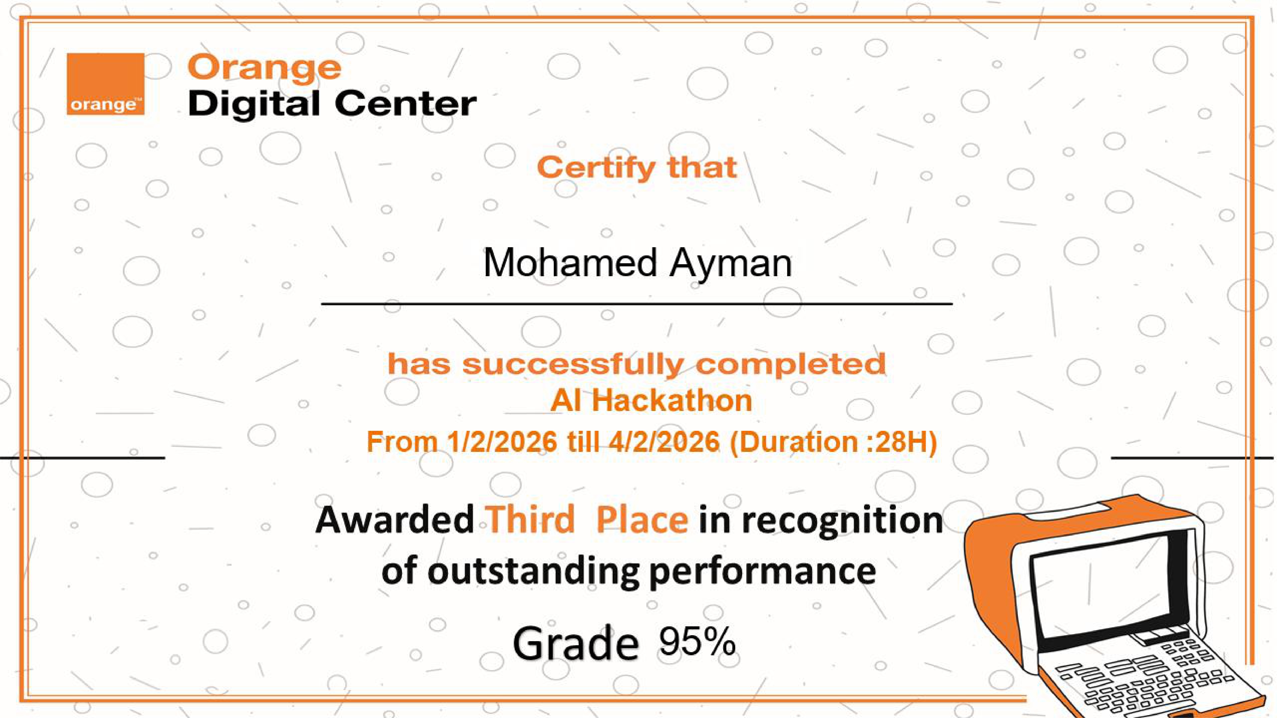 3rd Place in Orange AI Hacathon